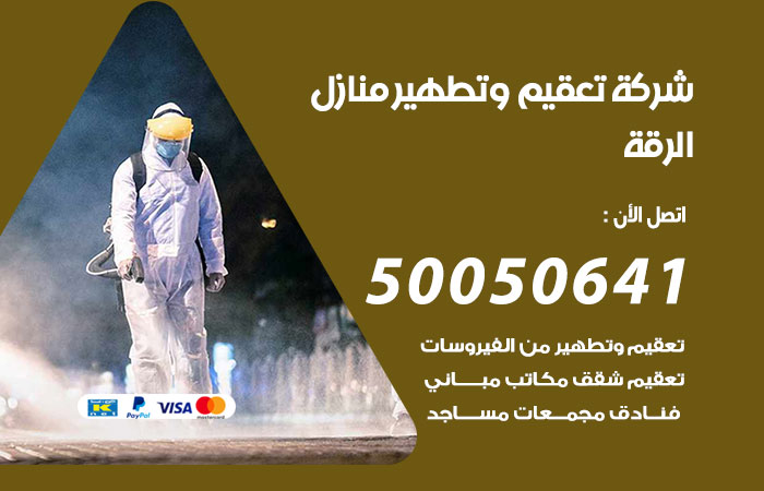 فني تعقيم منازل الرقة