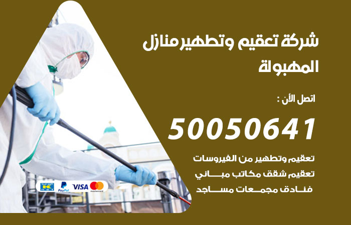 فني تعقيم منازل المهبولة