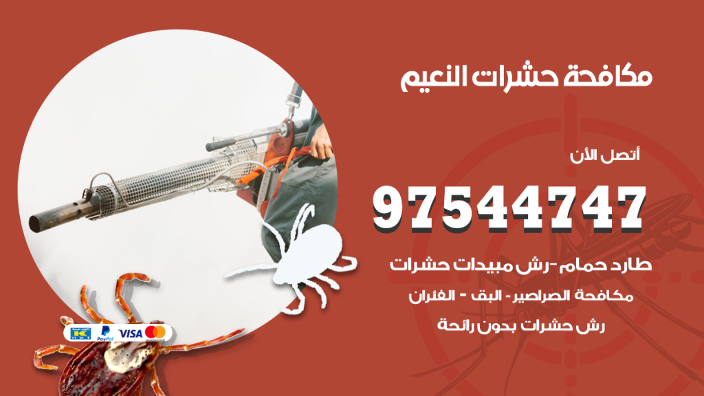 رقم مكافحة حشرات وقوارض النعيم